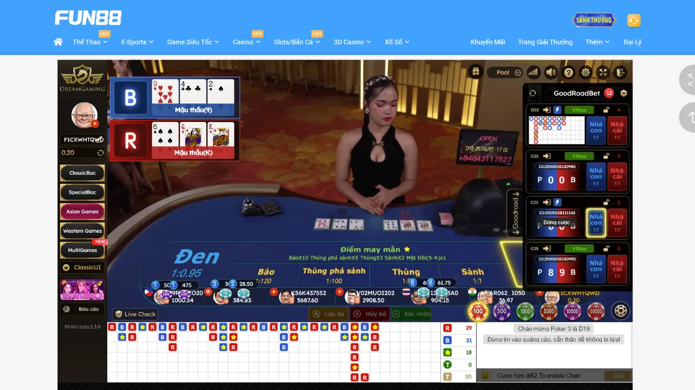 giao diện poker tại fun88