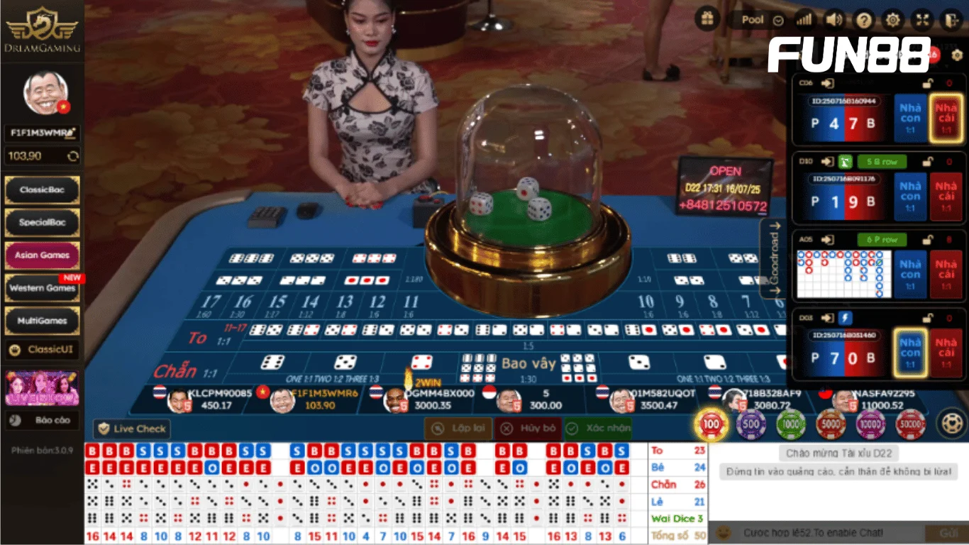 Game Tài Xỉu tại FUN88