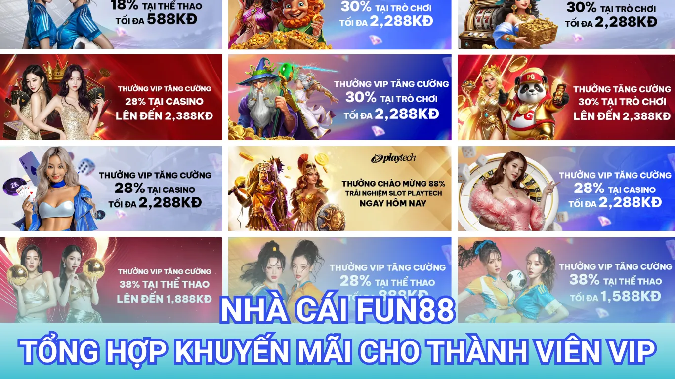 Khuyến mãi độc quyền cho thành viên VIP tại FUN88